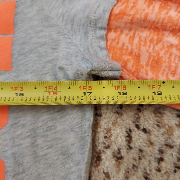 Justice Layered T-Shirt Basketball Hoops Orange Black Silver Girl Size 18 - Picture 8 of 14